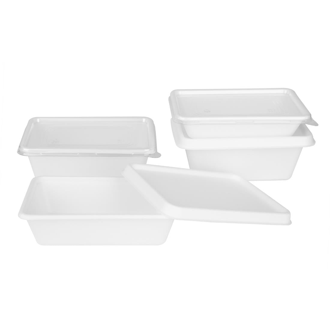 Couvercles PET Fiesta Recyclable pour barquettes en bagasse (lot de 100)