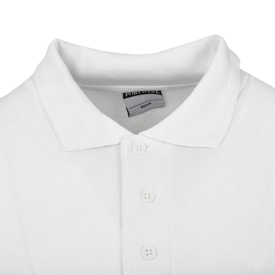 Polo mixte blanc S - NISBETS