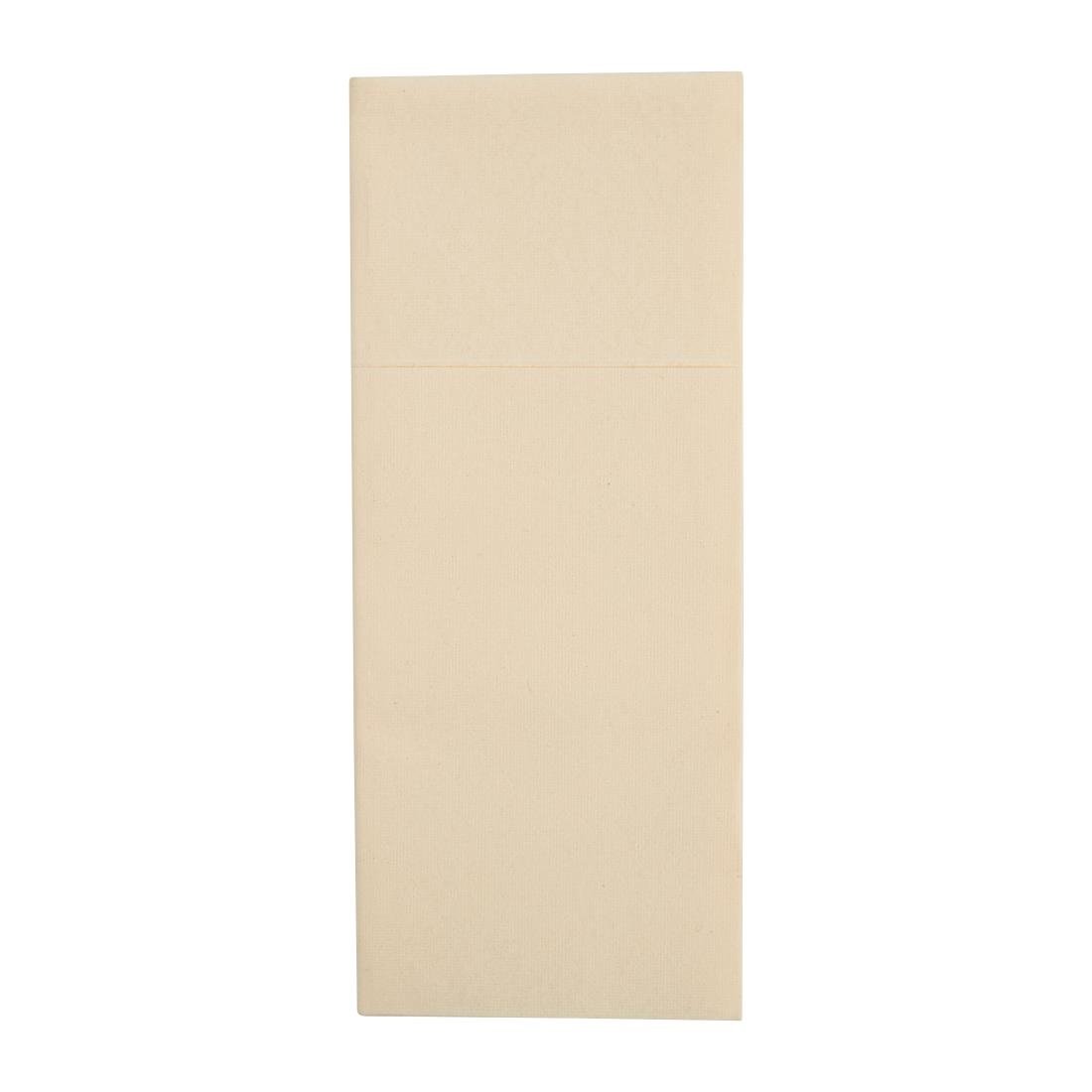 Serviettes pochettes Airlaid Fiesta Recyclable Premium Tablin crème 48x40cm (lot de 400)