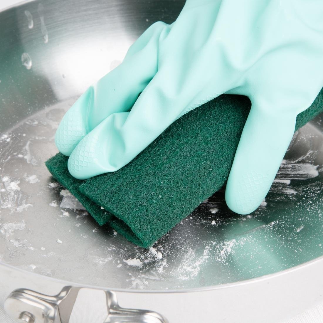 Grands tampons à récurer Jantex verts (lot de 10)