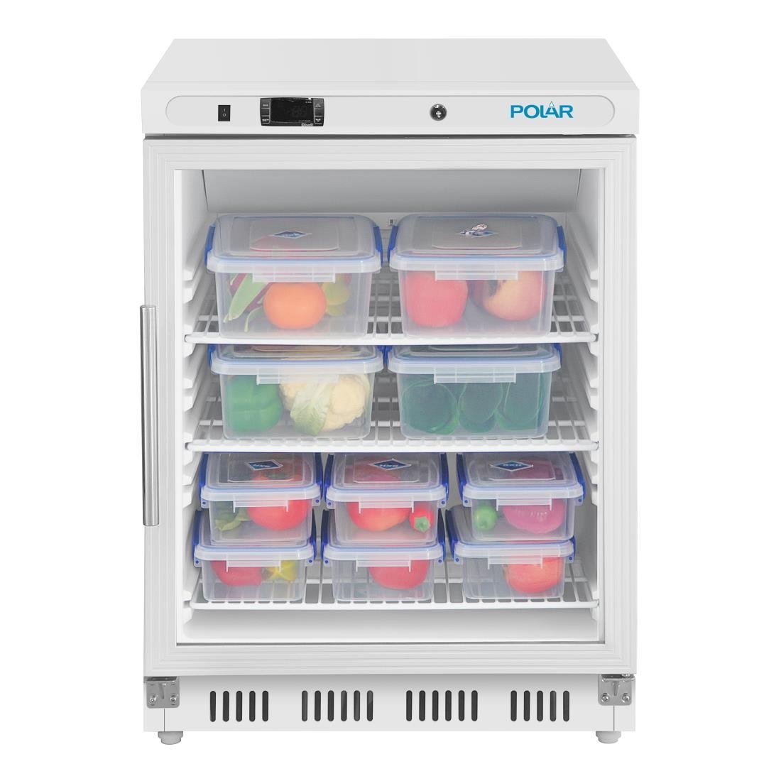 Vitrine réfrigérée positive dessous de comptoir Polar Série C 150L blanc