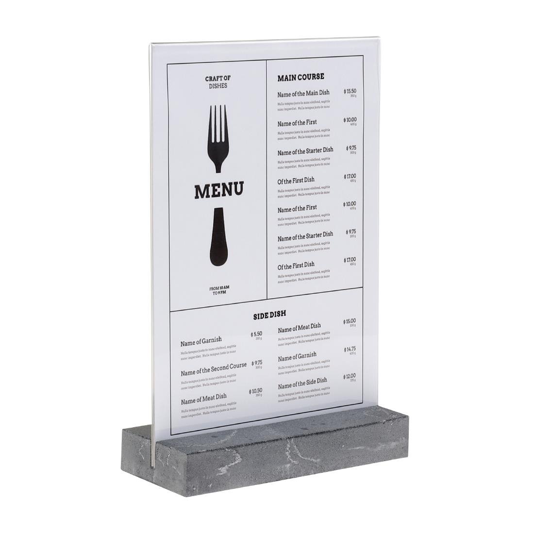 Présentoir de table Europel A4 polystone anthracite