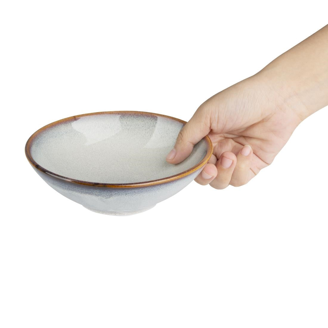 Bols évasés Olympia Drift gris uni 155 mm (Pack de 6)