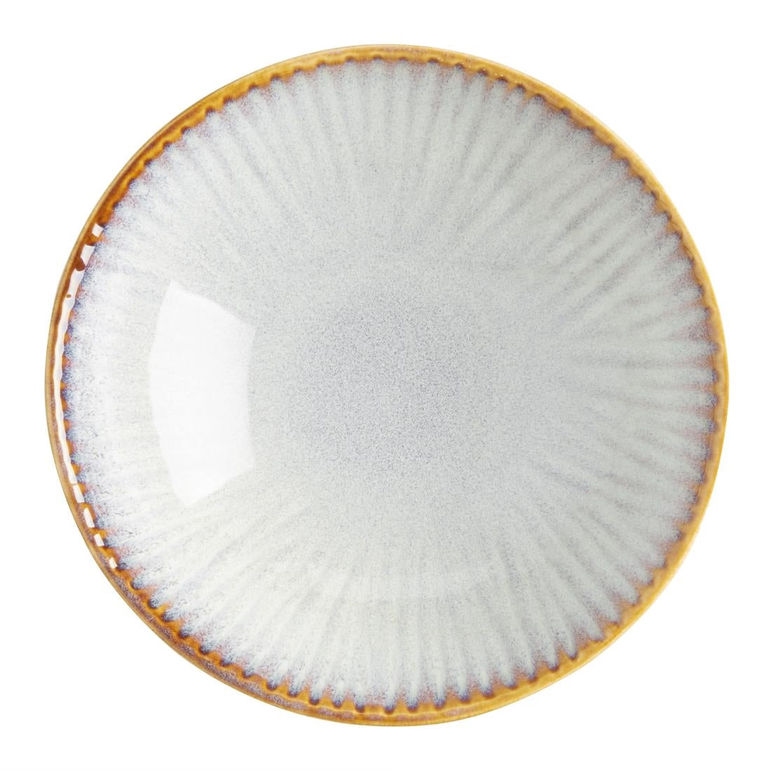 Bols évasés Olympia Drift en relief gris 155 mm (lot de 6)