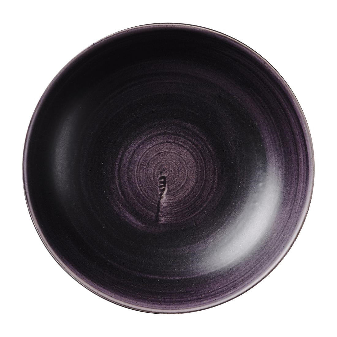 Assiettes coupes rondes Churchill Stonecast Patina Purple 248mm (Lot de 12)