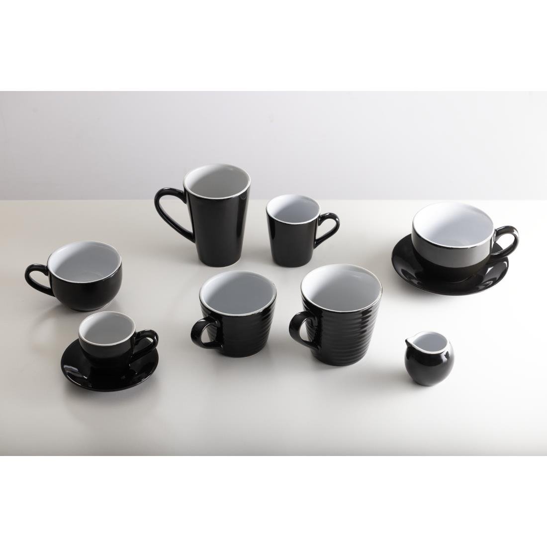 Mugs Aroma Olympia Café noirs 230ml (lot de 6)