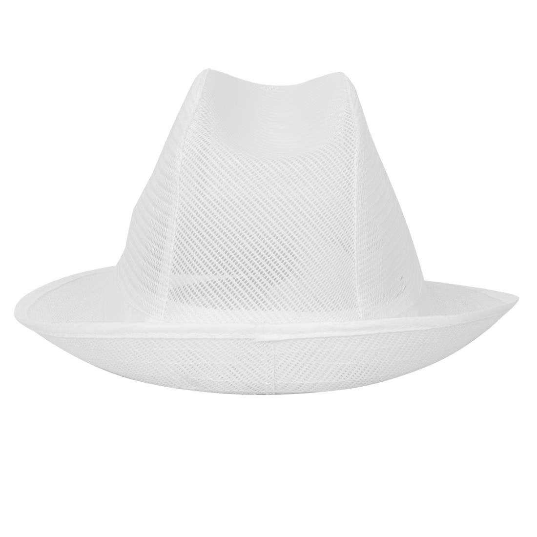 Chapeau Trilby blanc avec résille M - NISBETS