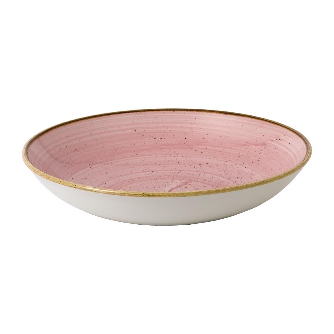 Assiettes coupes rondes Churchill Stonecast Petal Pink 248mm (Lot de 12)
