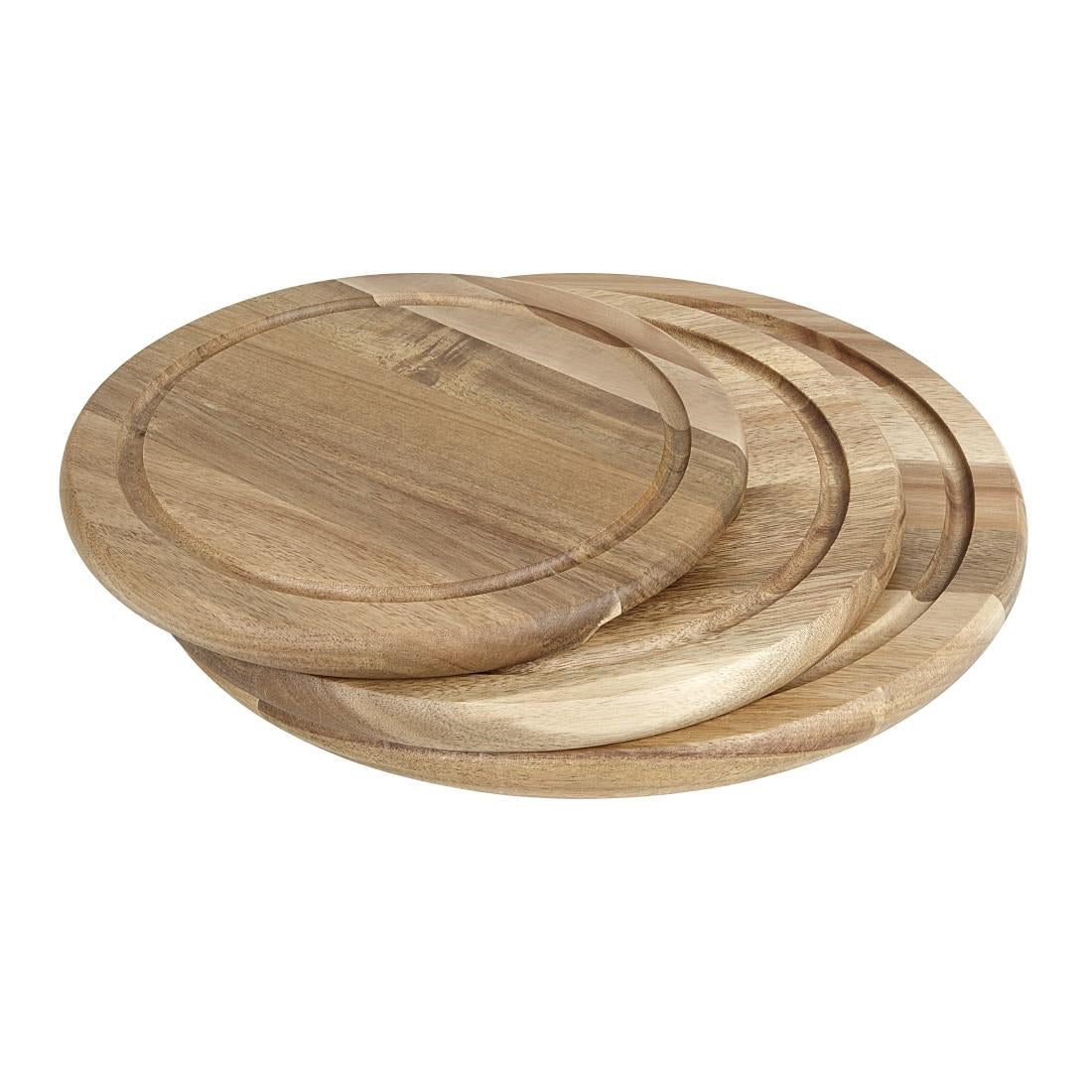 Planche ronde en bois d'acacia pour cloche de 280 mm