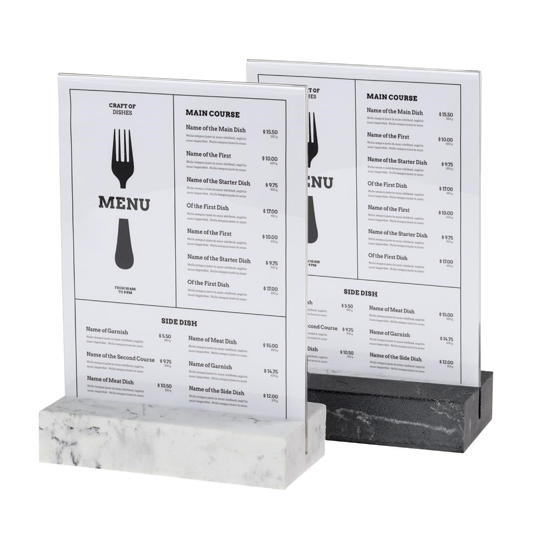 Présentoir de table Europel A5 polystone anthracite