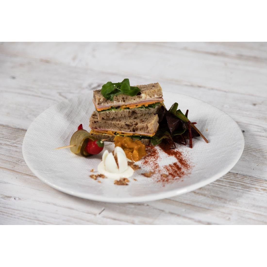 Assiettes plates Olympia Denim White 285 mm (lot de 4)