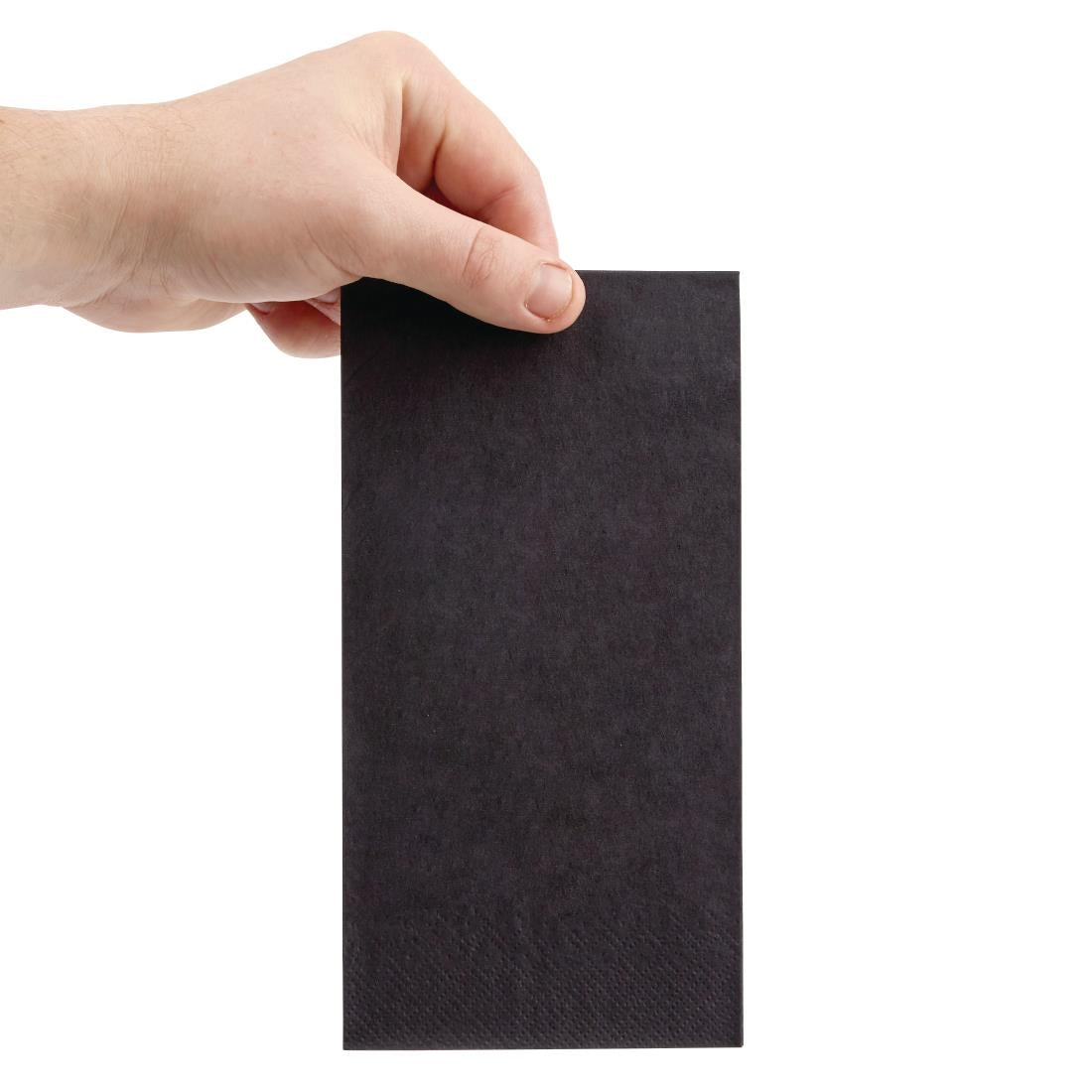 Serviettes diner 3 plis Fiesta Recyclable noires 40x40cm pliage 1/8 (Lot de 1000) - NISBETS