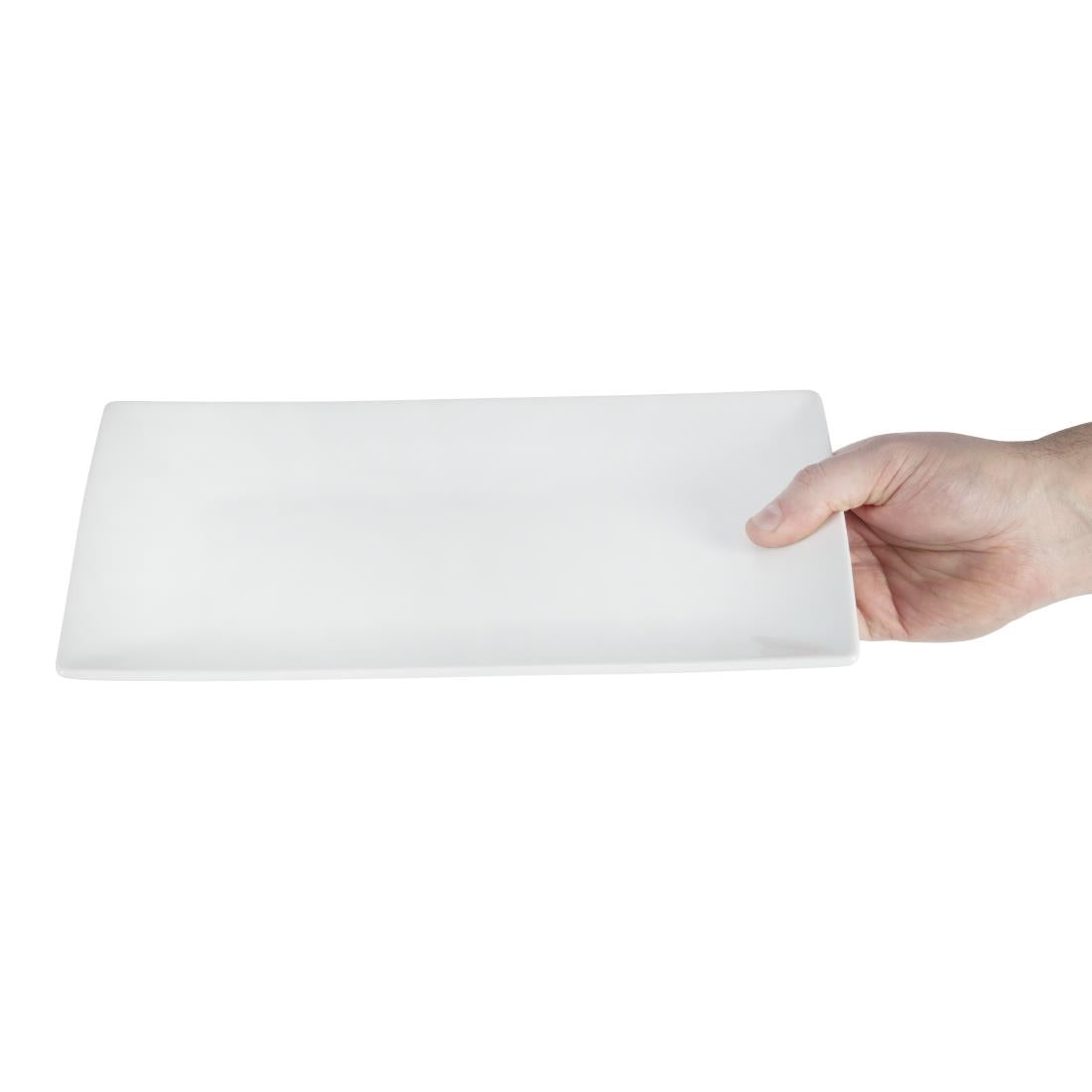 Plat rectangulaire de service 310 x 180mm Olympia (Lot de 2) - NISBETS