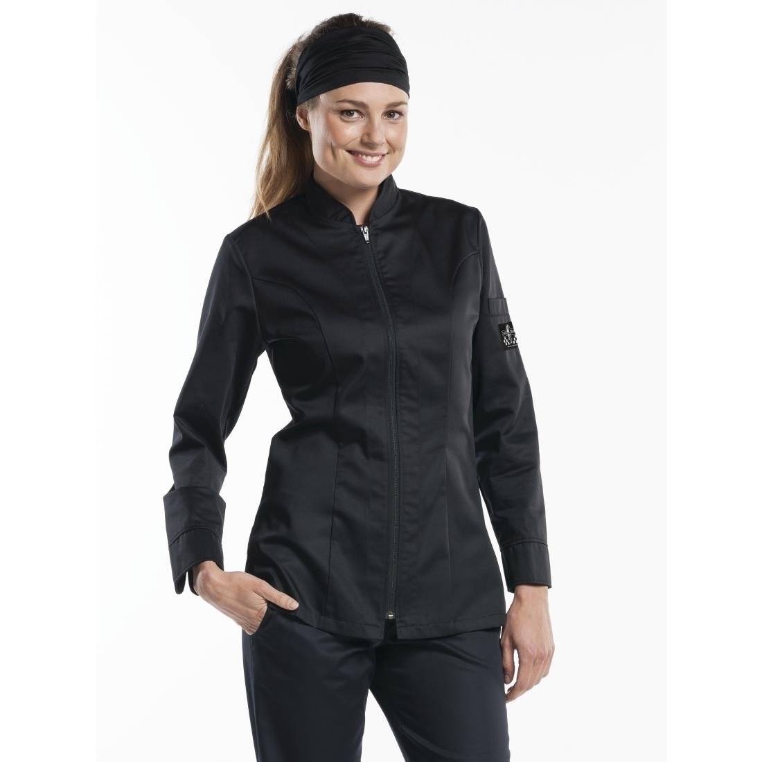 Veste de cuisine femme Chaud Devant Monza noire - Taille XXXL
