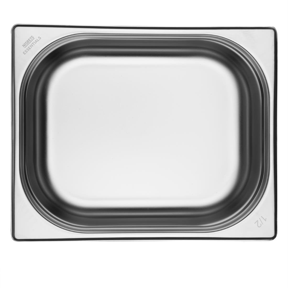 Bacs GN 1/2 en inox Nisbets Essentials 100 mm (lot de 3) - NISBETS