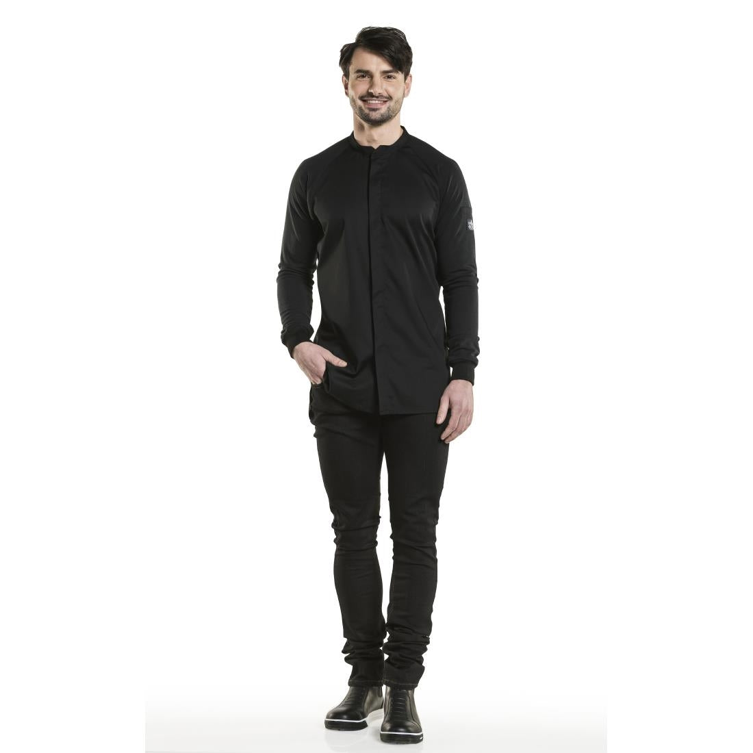 Veste de cuisine homme noire Chaud Devant Fratello UFX taille XL - NISBETS