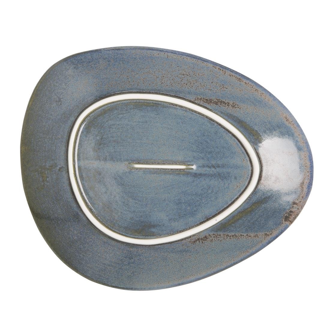 Assiettes triangulaires Olympia Ember Blue 250mm (lot de 6)