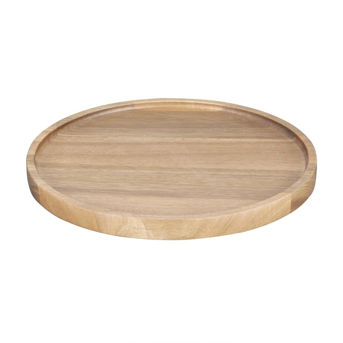 Assiette ronde en acacia Olympia 250mm