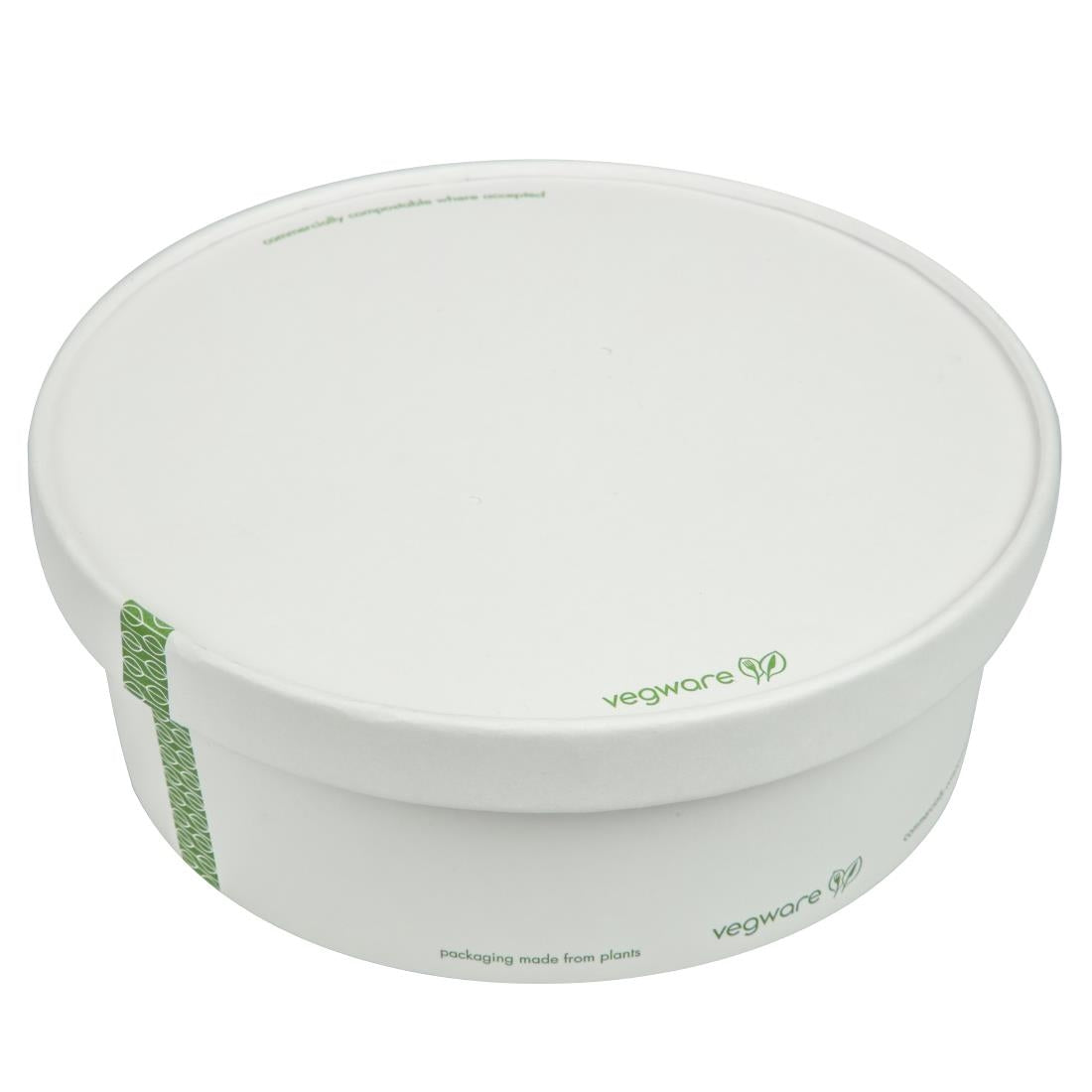 Couvercles à trous en carton doublé PLA série 185 Vegware (lot de 300) - NISBETS