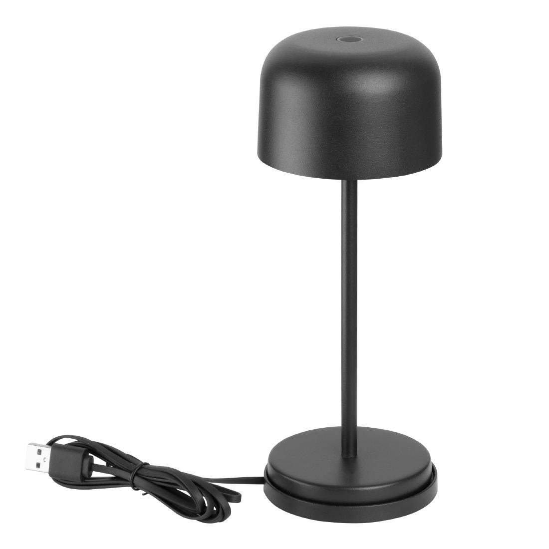 Lampe de table avec abat-jour rond Olympia Lucca noire 200mm