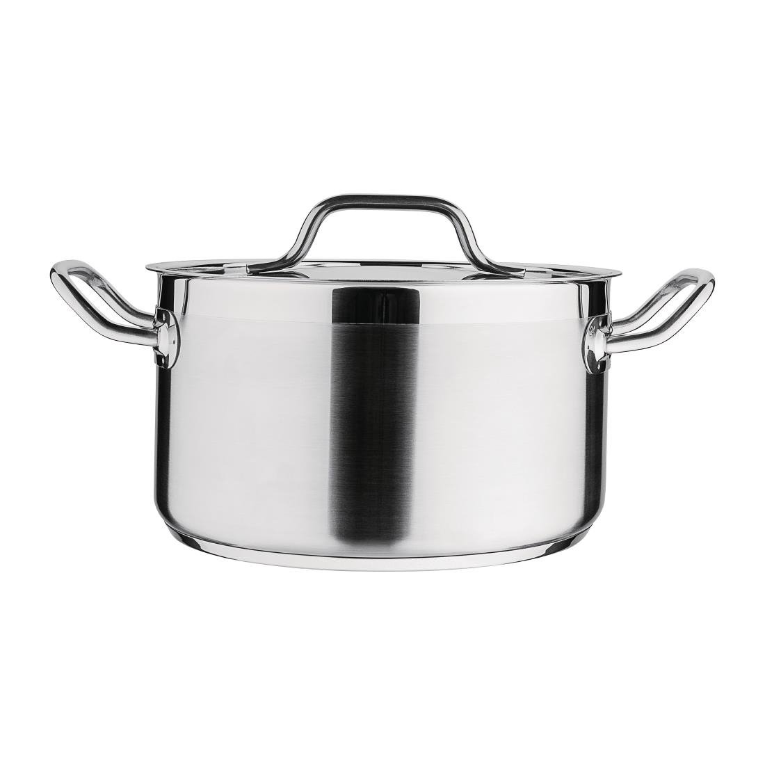 Braisière inox avec couvercle Nisbets Essentials 24 cm