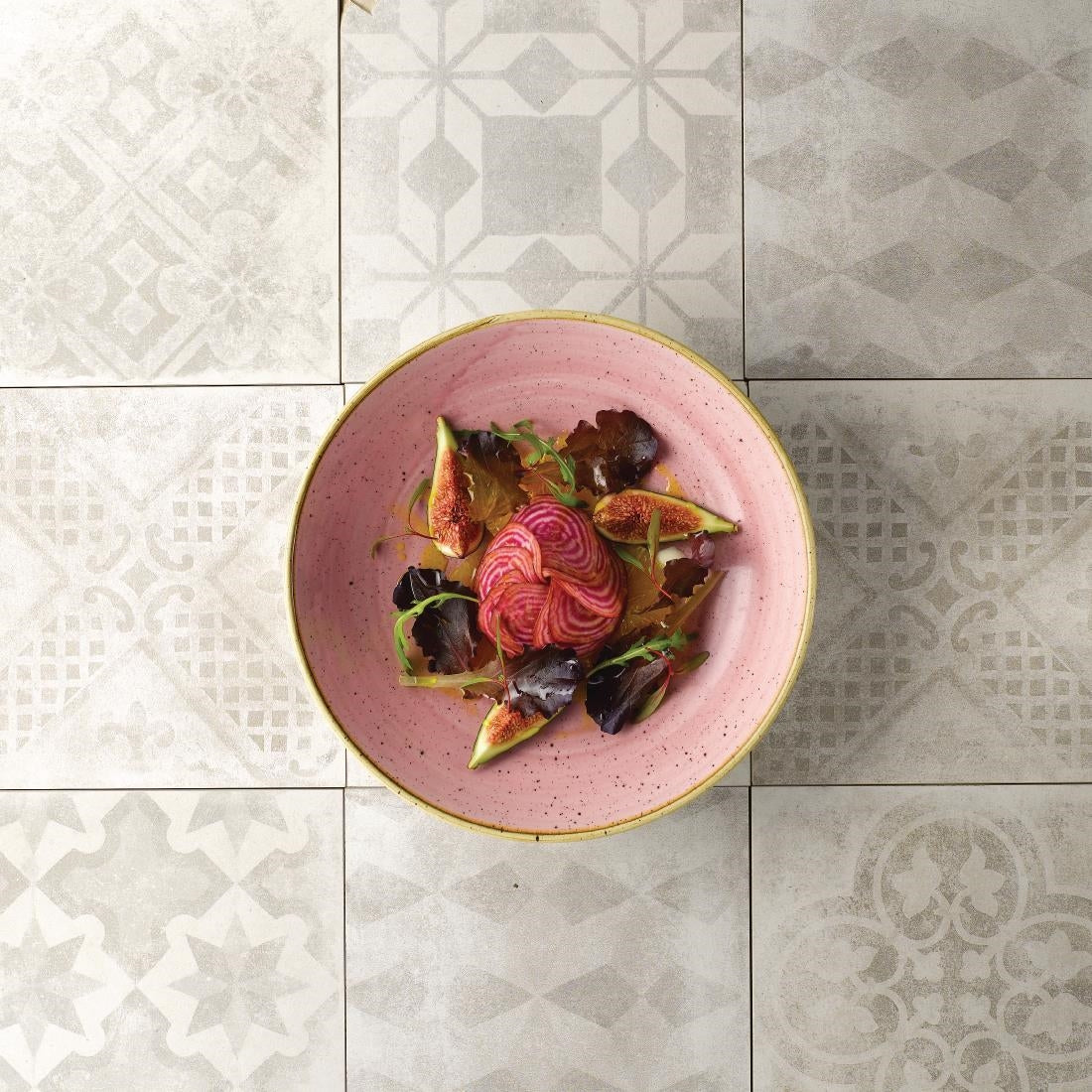 Assiettes coupes rondes Churchill Stonecast Petal Pink 248mm (Lot de 12)