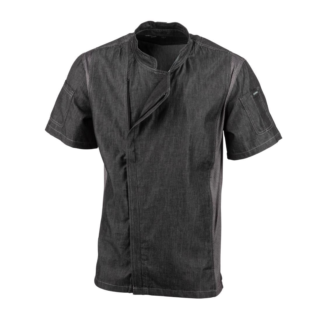 Veste de cuisine mixte denim à manches courtes Chef Works Urban Delancey S - NISBETS