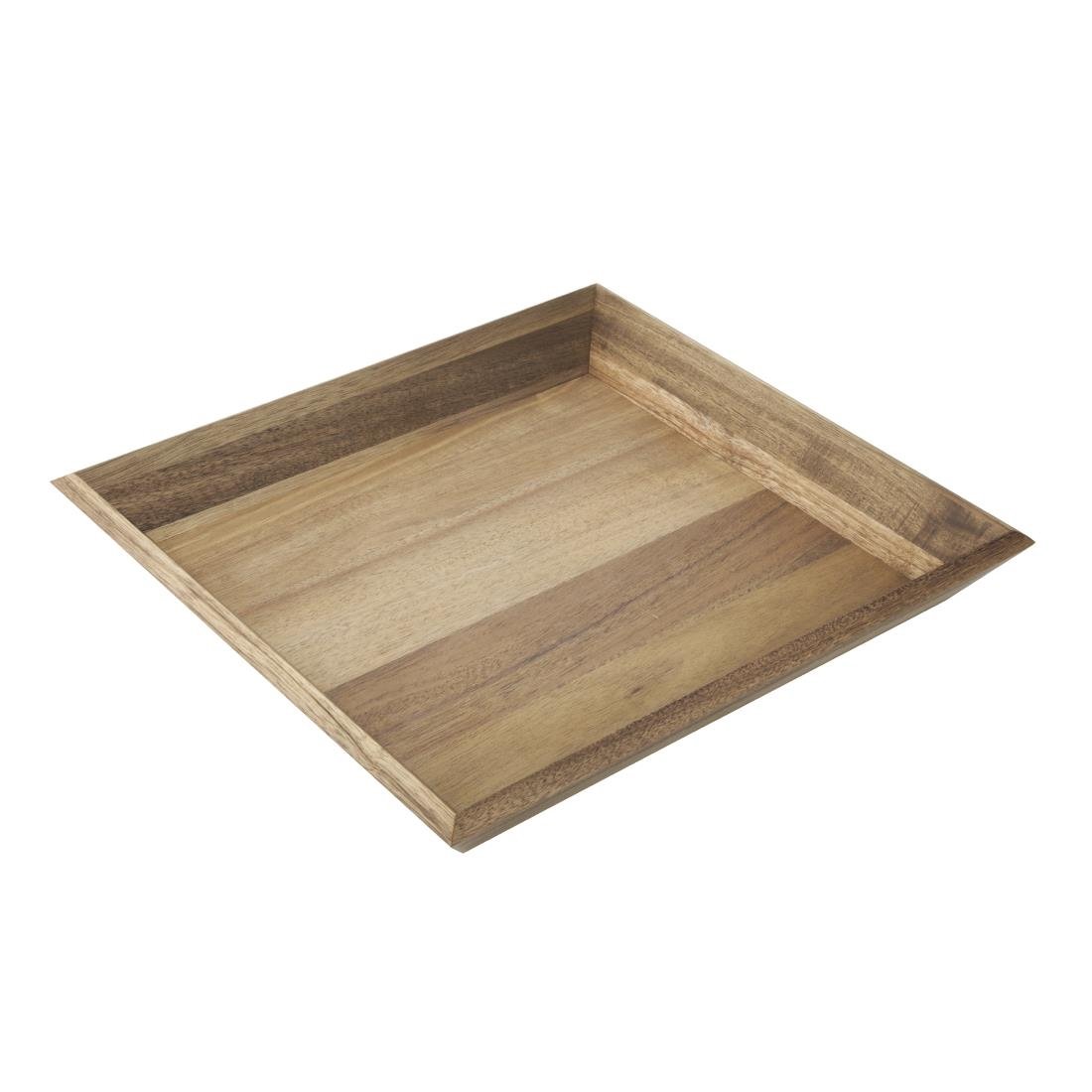 Plateau rectangulaire en acacia Olympia 380x355mm