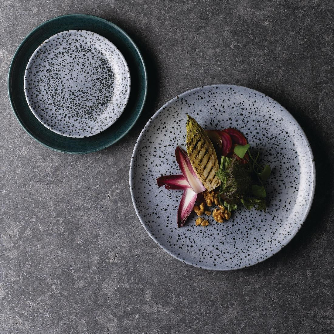 Assiettes coupes rondes Churchill Stonecast Patina Rustic Teal 40oz 248mm (Lot de 12)