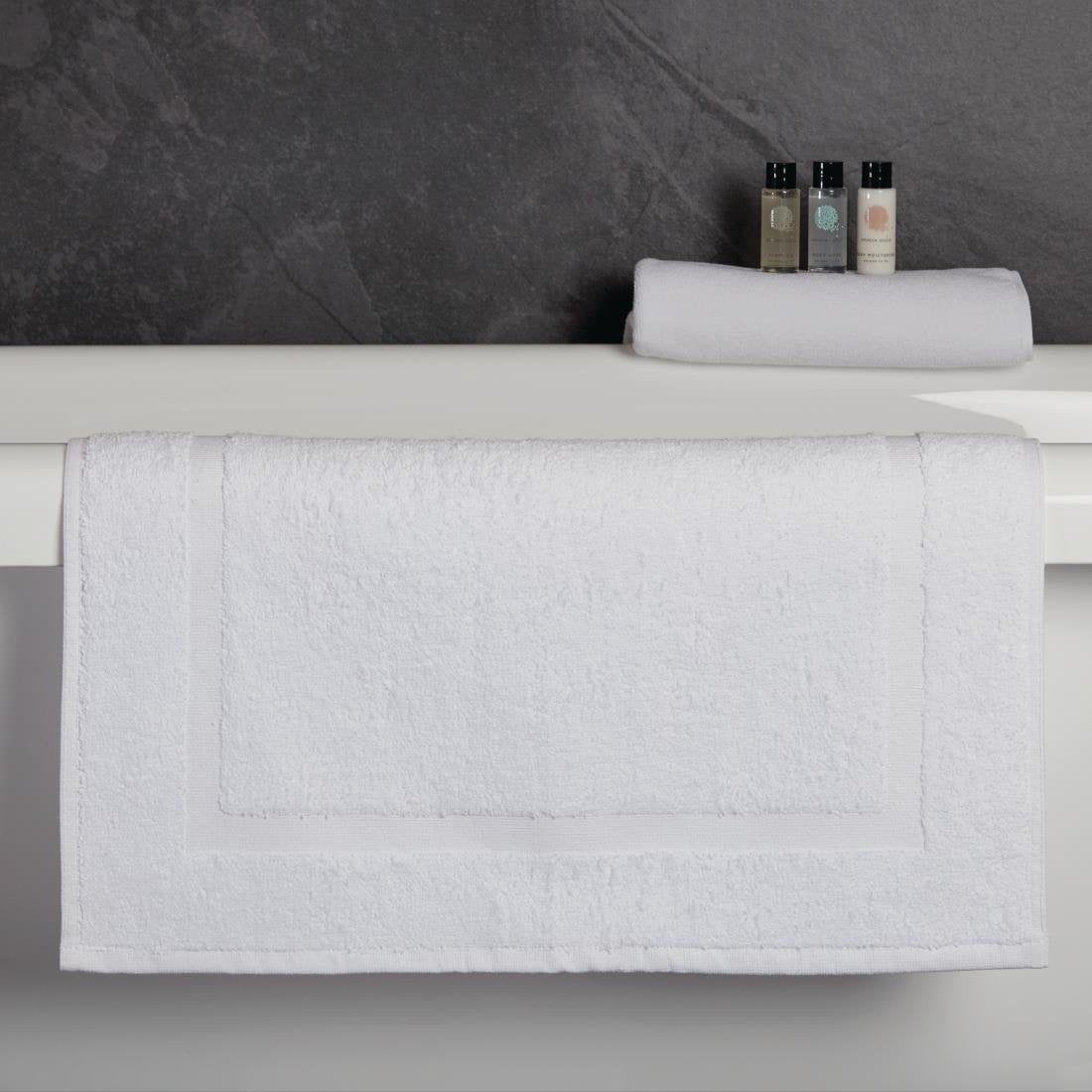 Tapis de bain Mitre Essentials Capri blanc - NISBETS