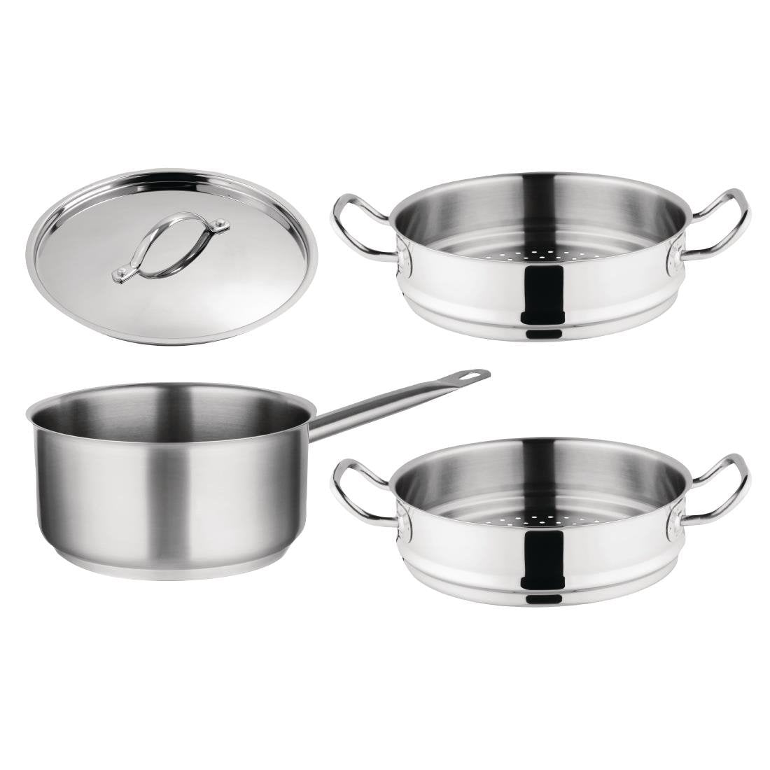Ensemble 1 casserole et 2 paniers vapeur Vogue Cook Like A Pro - NISBETS