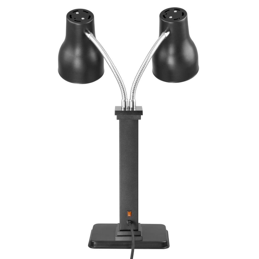 Lampe chauffante double sur pied Buffalo noir mat 2x250 W - NISBETS
