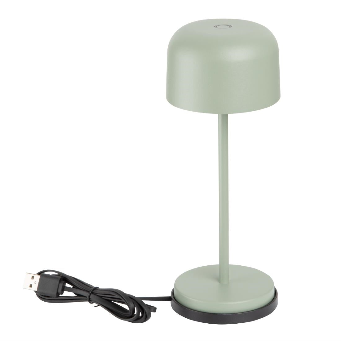 Lampe de table avec abat-jour rond Olympia Lucca verte 200mm