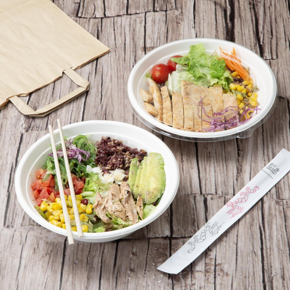 Bols à poke en bagasse Fiesta Compostable 682ml (lot de 50)
