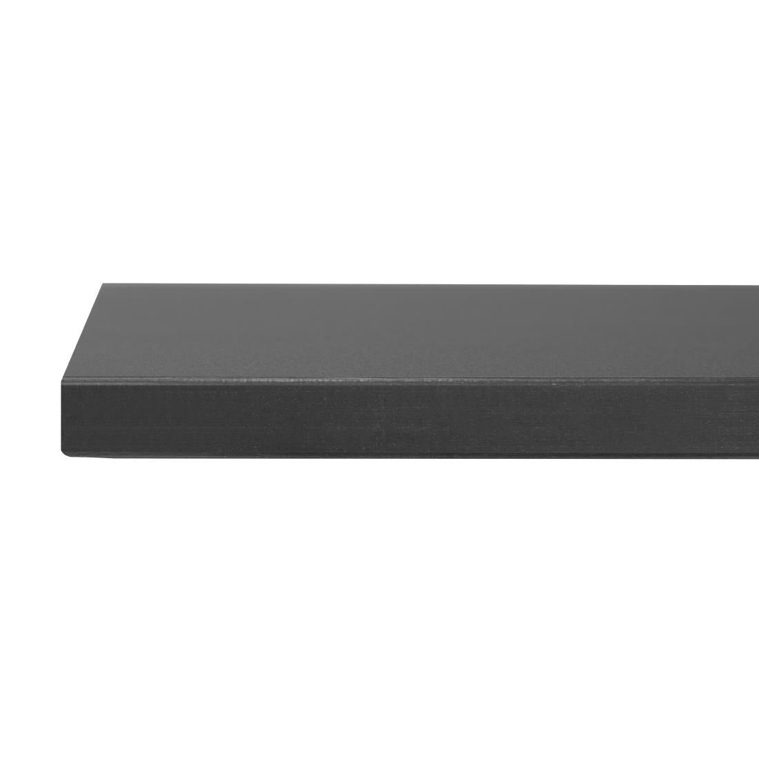Plateau de table d'extérieur carré noir mat Bolero 700 mm