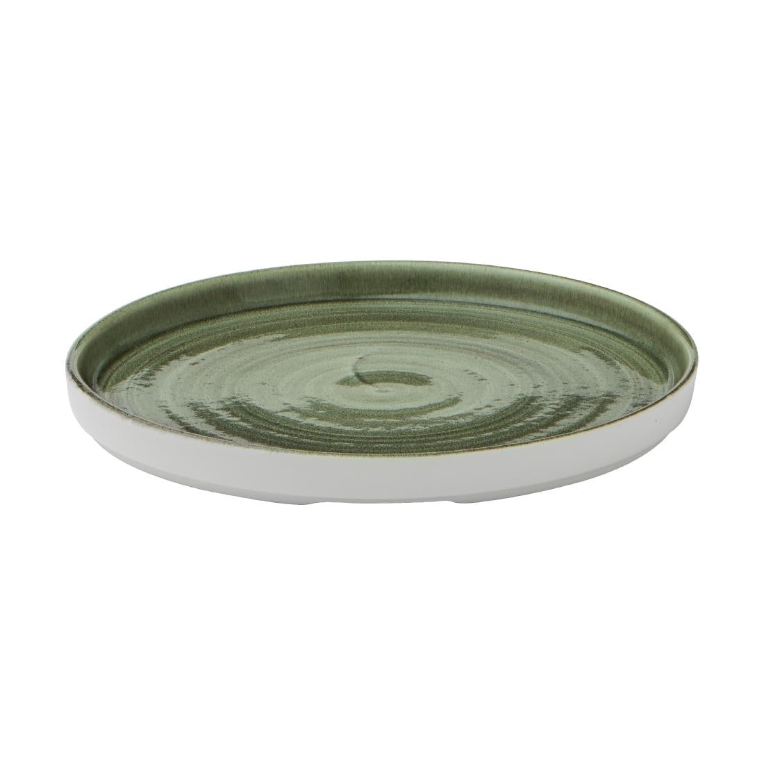 Assiettes avec rebord Churchill Stonecast Patina Green 210mm (Lot de 6)
