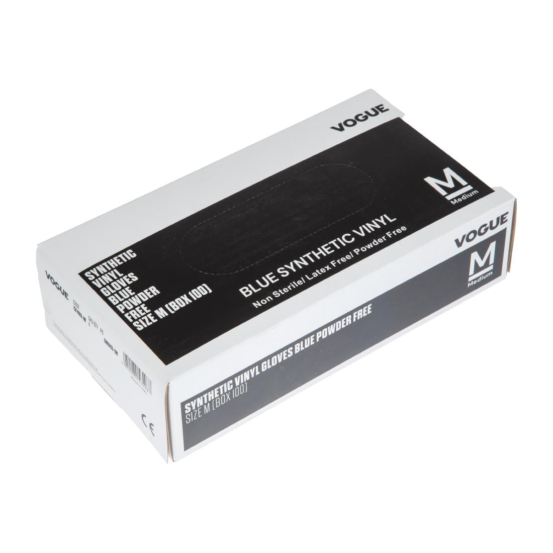 Gants alimentaires en vinyle non poudrés Hygiplas bleus (Lot de 100) - Taille L