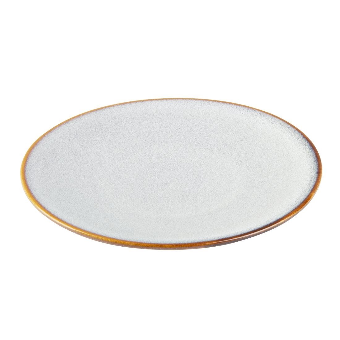 Assiettes plates Olympia Drift gris uni 180 mm (lot de 6)