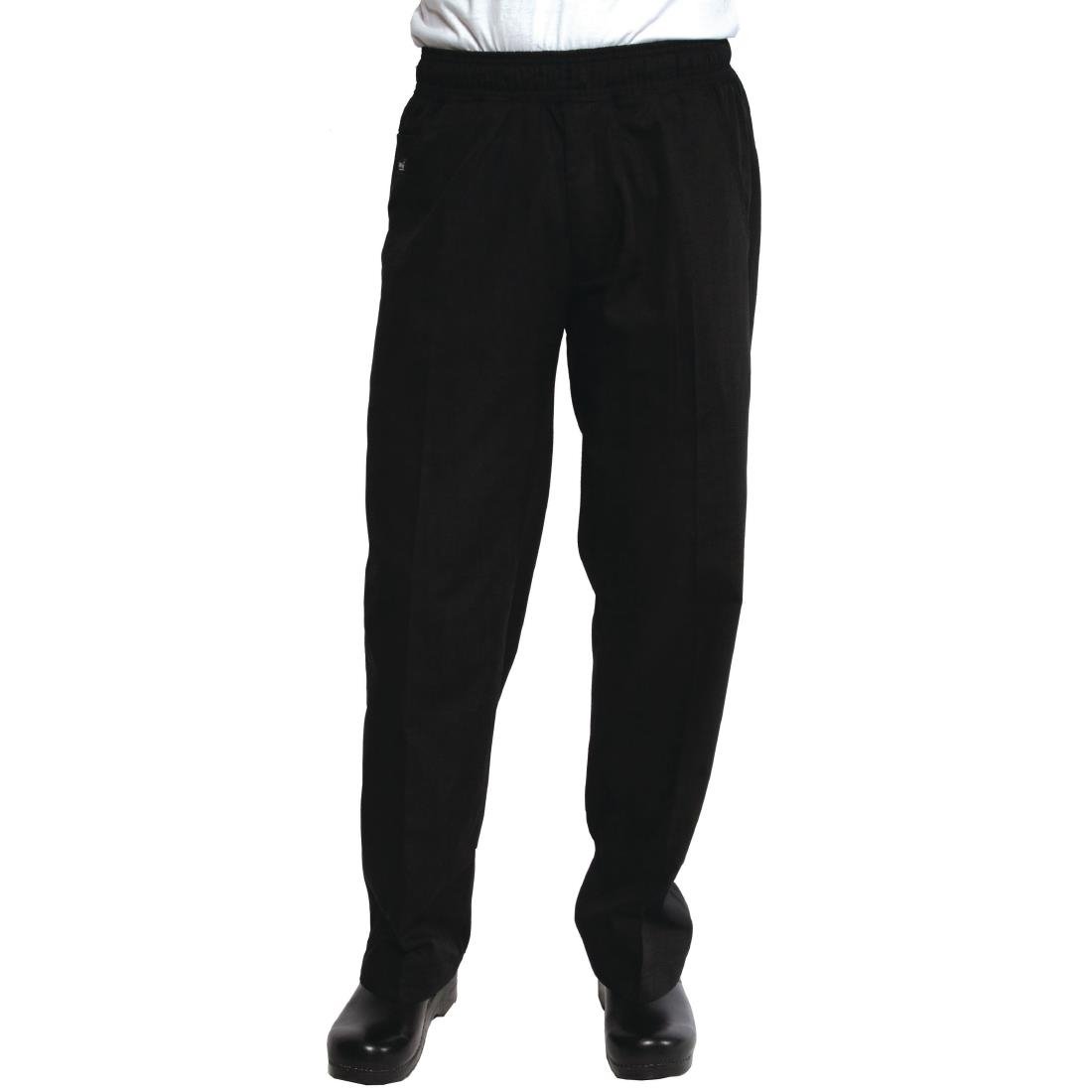 Pantalon de cuisinier ample unisexe Chef Works Better Built Baggy noir - NISBETS