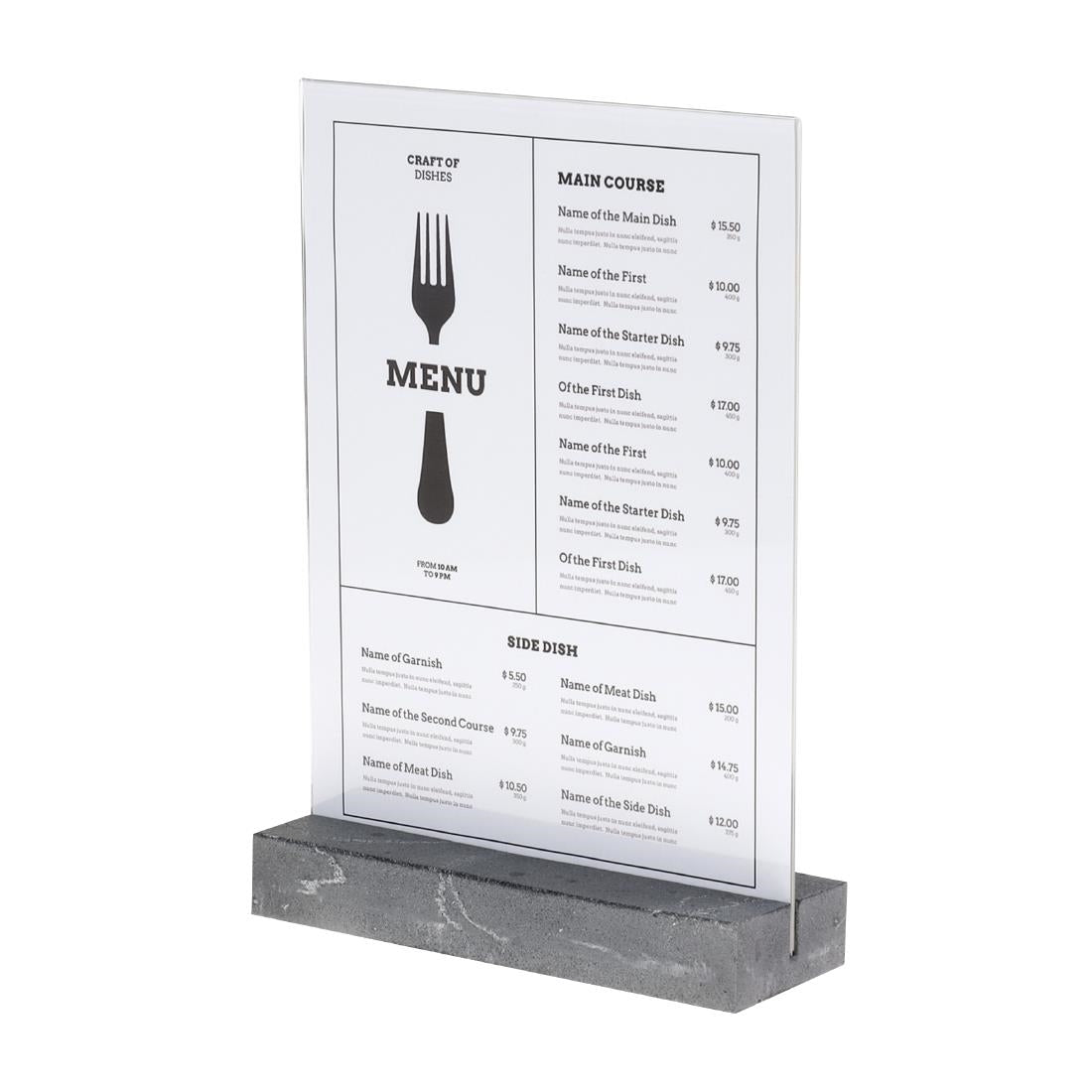 Présentoir de table Europel A4 polystone anthracite