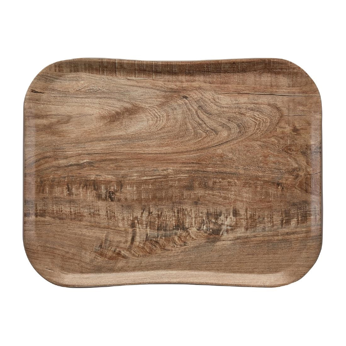 Plateau polyester Century aspect naturel bois Cambro olivier clair 330 x 430mm - NISBETS
