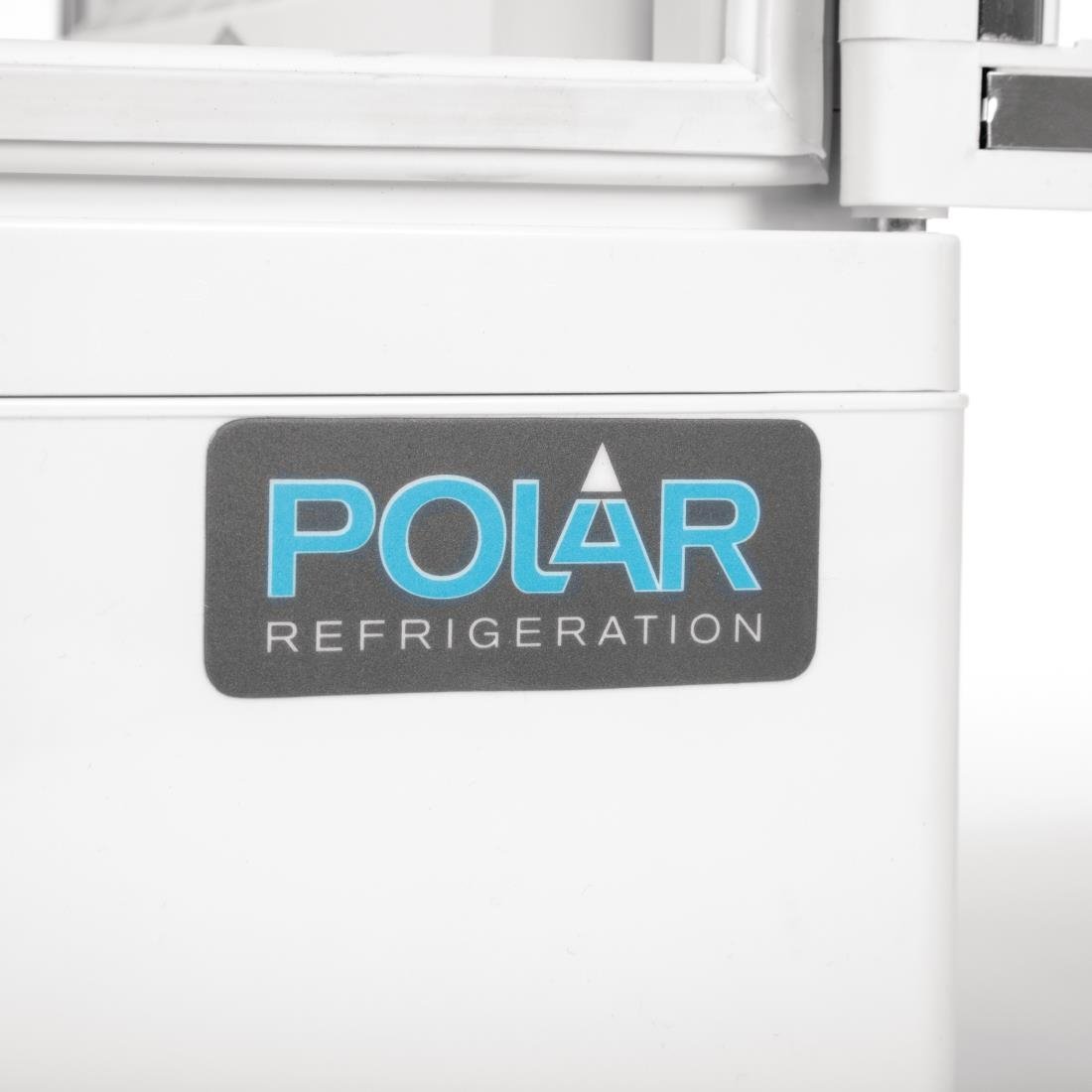Vitrine réfrigérée portes incurvées Polar Série C 86L blanche - NISBETS