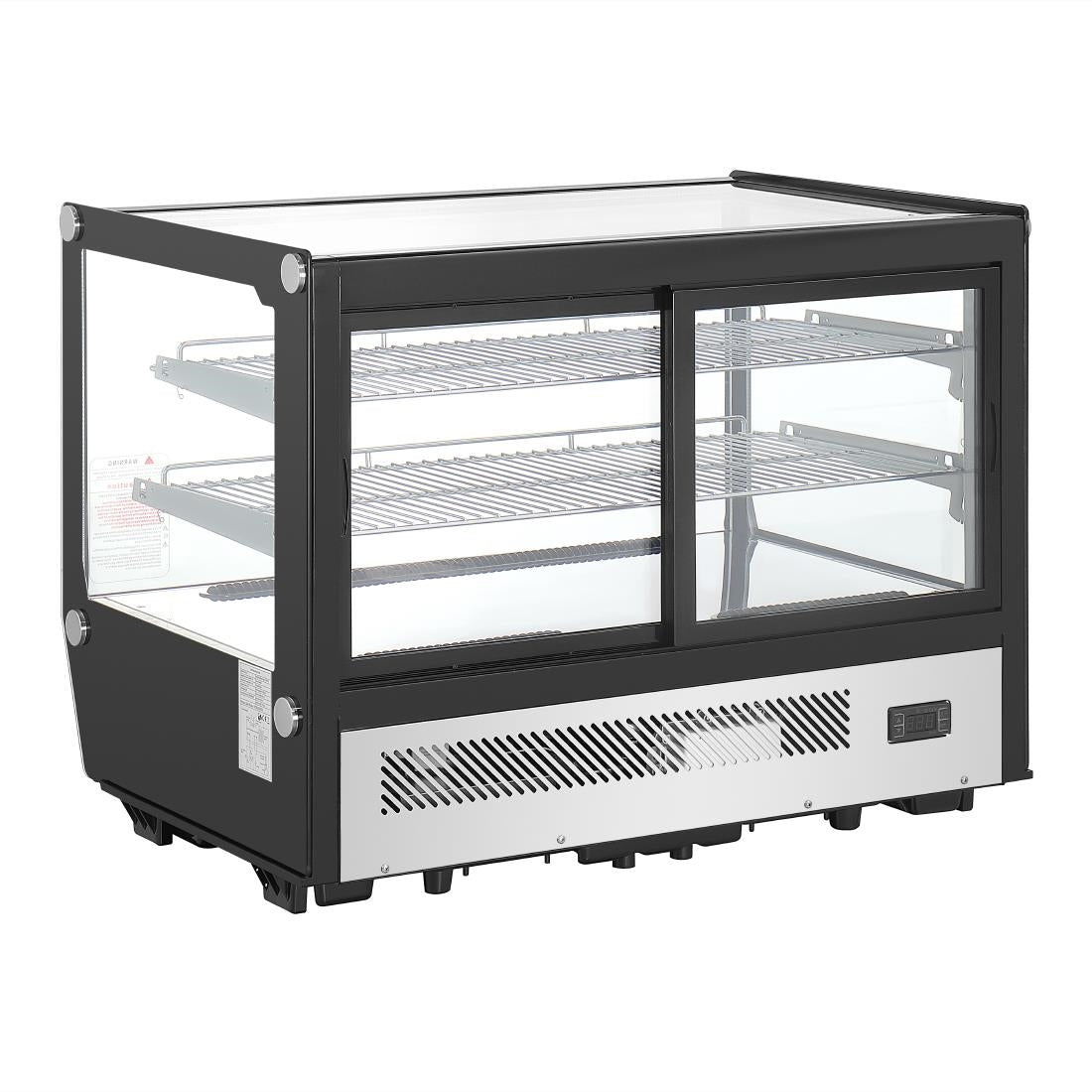 Vitrine de comptoir positive Polar Série G carrée noire 160L