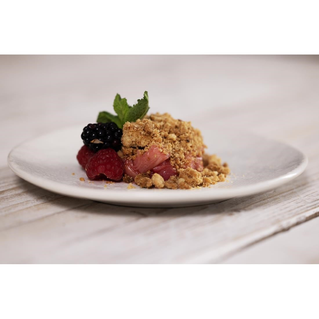 Assiettes plates Olympia Denim White 230 mm (lot de 6)