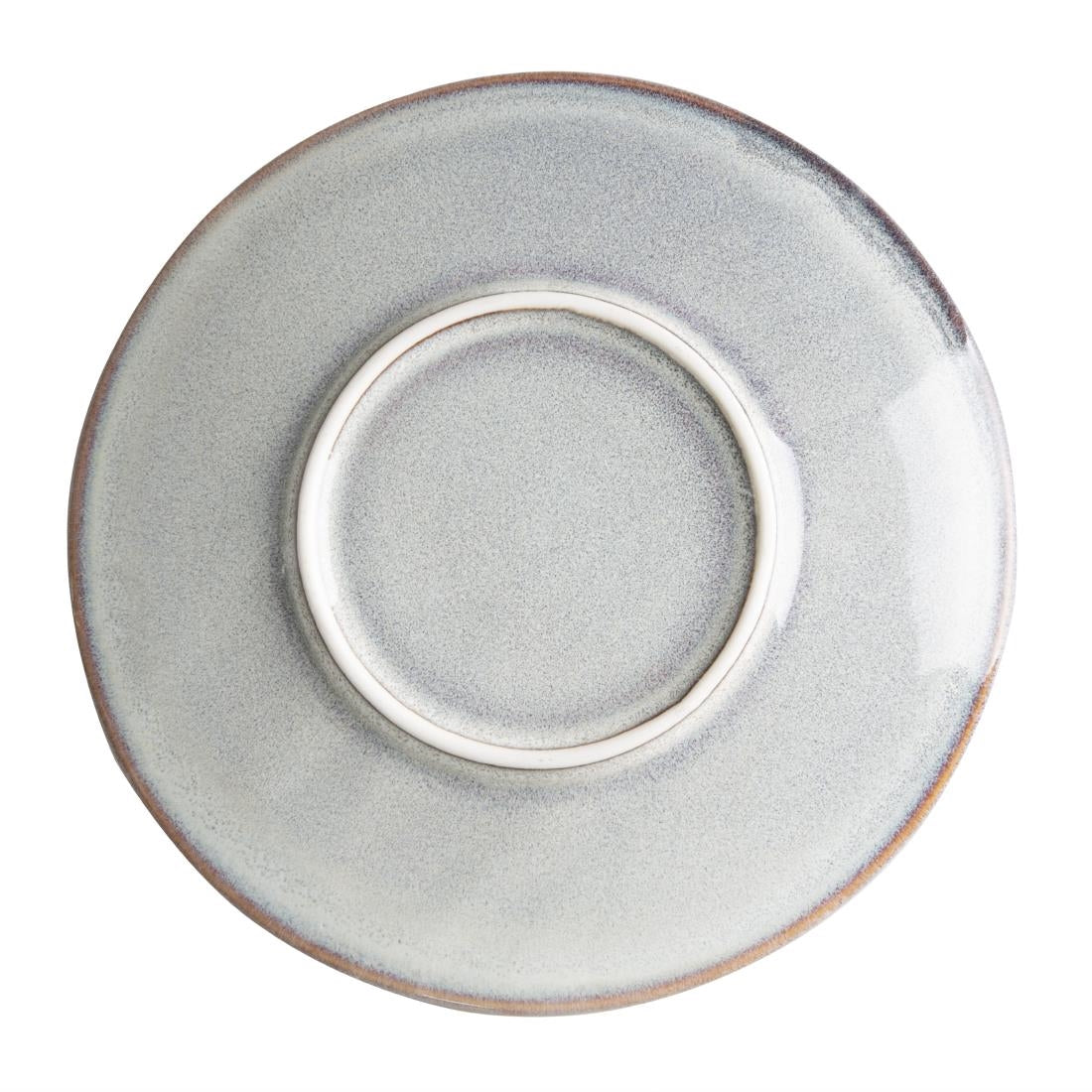 Assiettes plates Olympia Drift en relief gris 180mm (lot de 6)