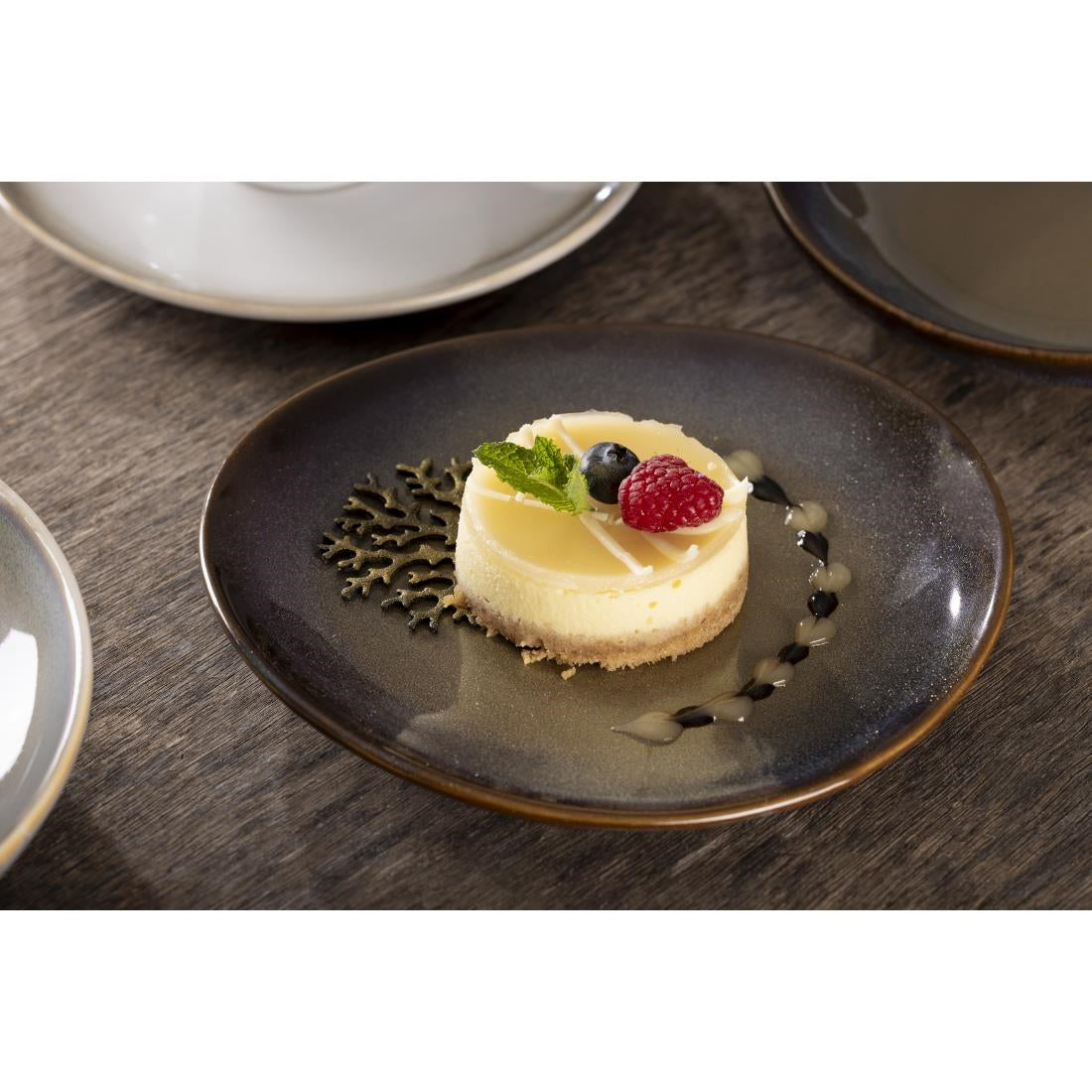 Assiettes plates Olympia Birch aubergine 205mm (Box 6)