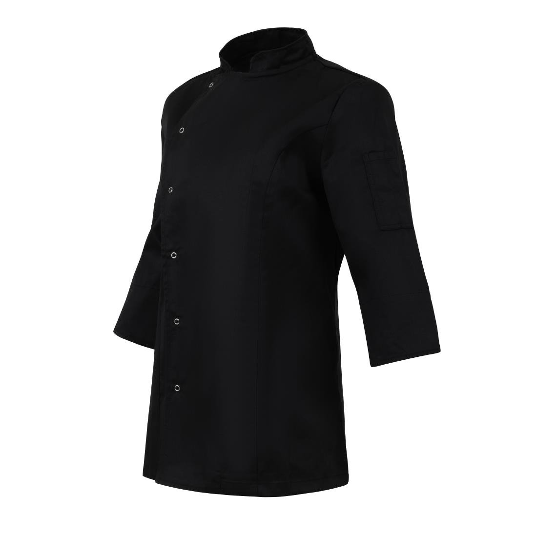 Veste de cuisinier femme ajustée Whites noire - Taille M