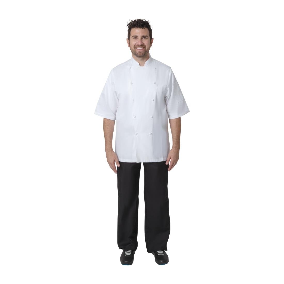 Veste de cuisine mixte Chef Works Executive Capri blanche EU56 - NISBETS