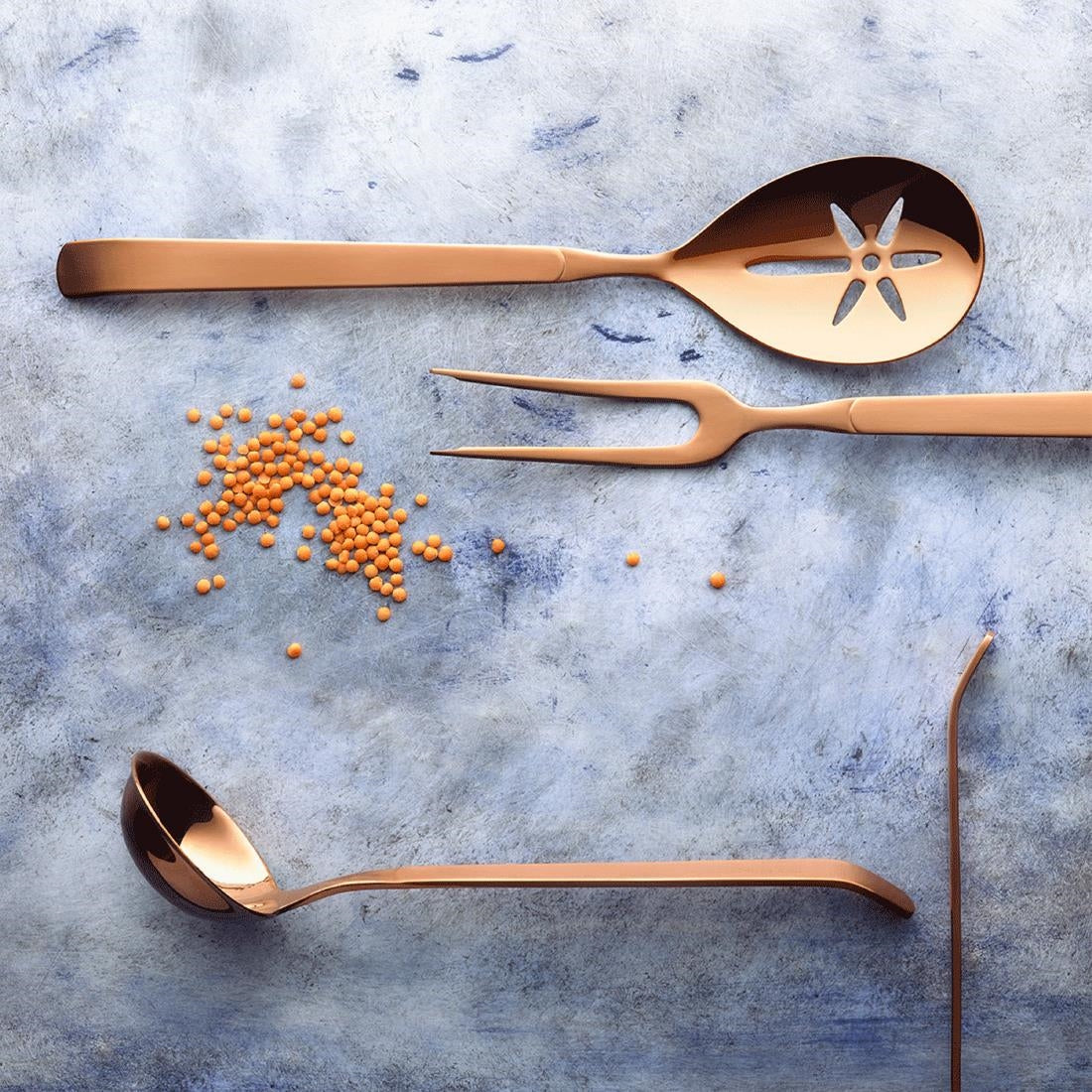 Louches à soupe en cuivre Buffet Amefa (lot de 6)