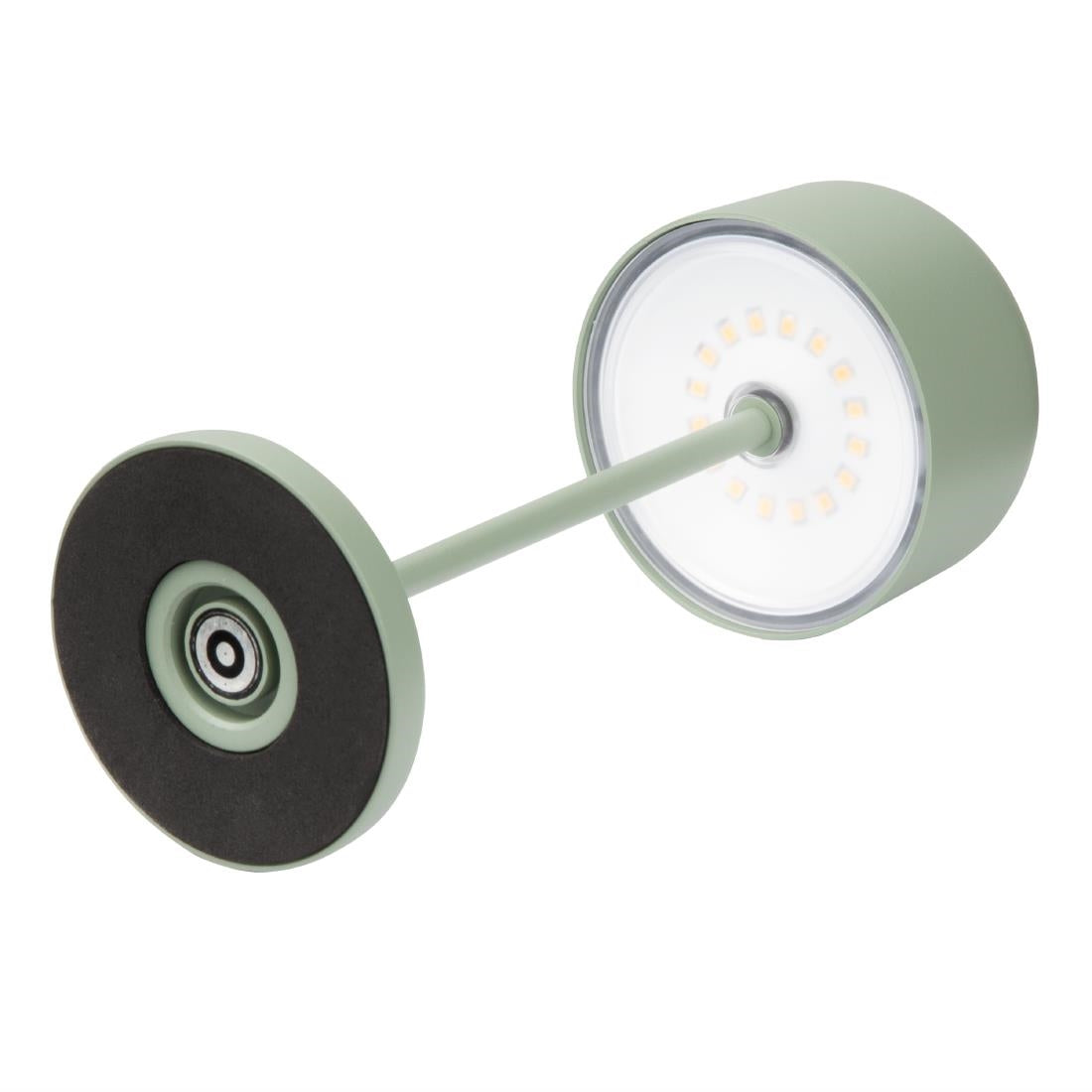 Lampe de table avec abat-jour rond Olympia Lucca verte 200mm